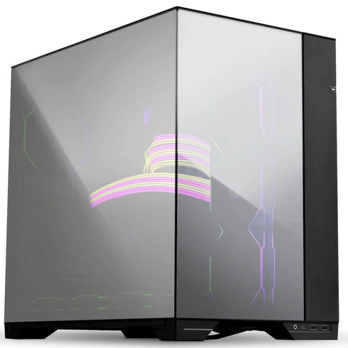 Lian Li O11 Vision ATX Mid Tower Gaming Case Chrome (No Fans Included) - Anigma